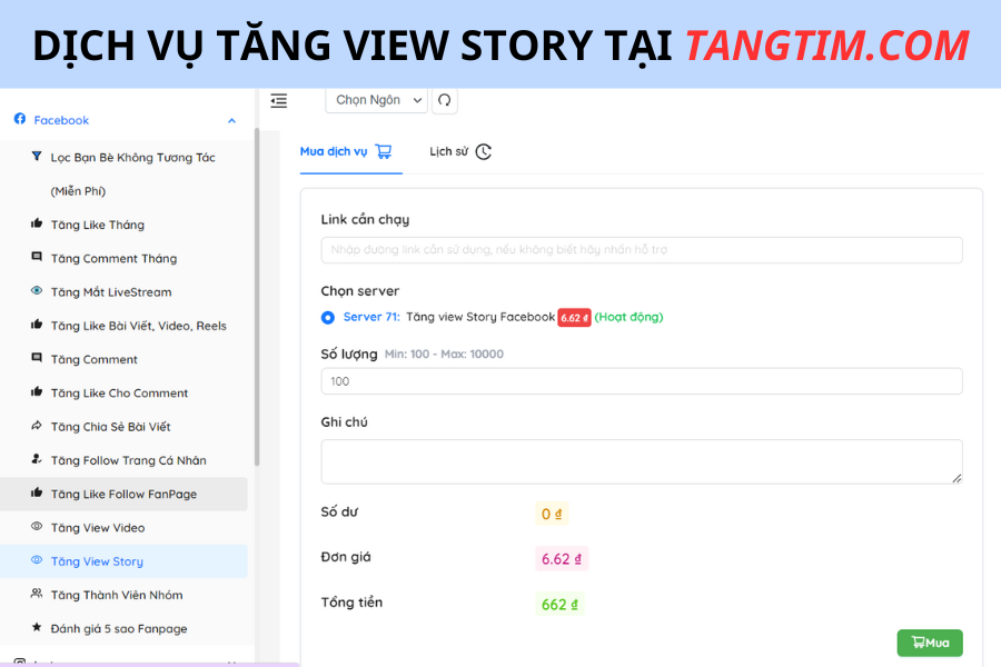 Sử Dụng Dịch Vụ Tăng View Story Facebook Chuyên Nghiệp tại Tangtim.com