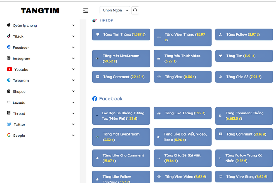 Dịch vụ tăng Tim trên TikTok tại Tangtim.com