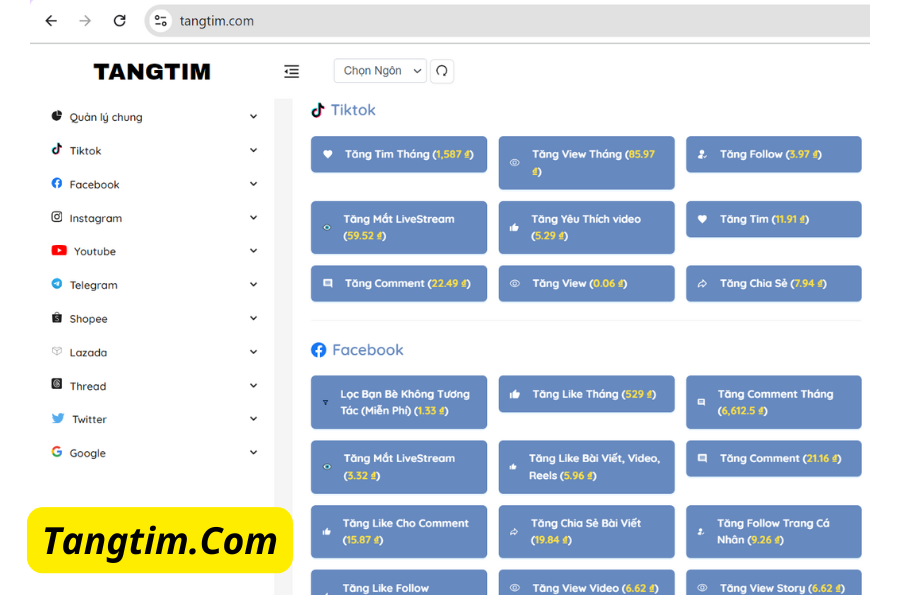 TangTim.Com - Dịch Vụ Tăng Tương Tác Chuyên Nghiệp